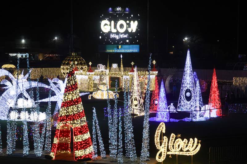 Over one million lights decorate the Slammers Stadium at the inaugural GLOW Holiday Festival on Wednesday, Nov. 27, 2024 in Joliet.