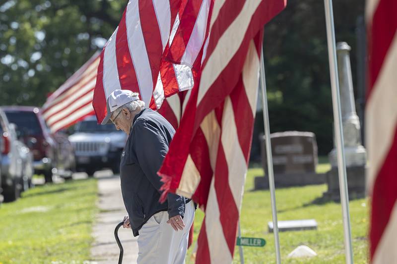 Memorial Day observers make their way to the grounds Monday, May 25, 2026, at Oakwood Cemetery in Dixon.