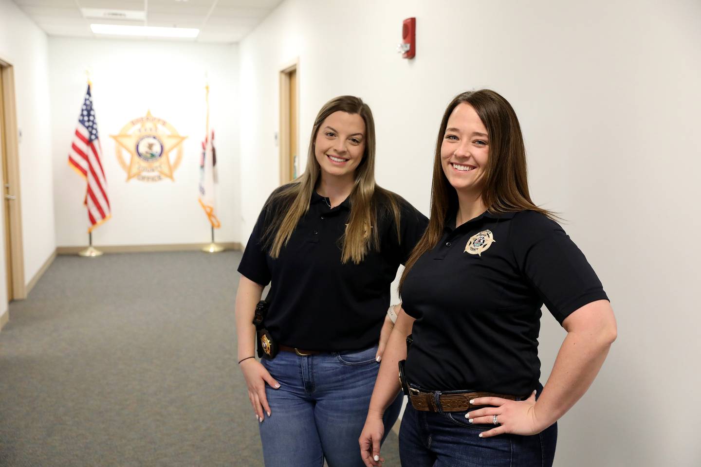 Detective Nicole Krupp (left) and Sgt. Brooke Minuth (right) work on the Kane County Sheriffs Office Special Victims Team.