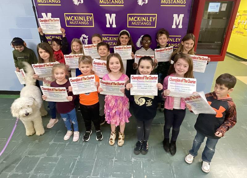 McKinley Elementary School in Ottawa announced its Champions of the Charter students for April 2024.
The students are Aubrey A., Jackson B., Bailey S., Evelyn A., Avery W., Evelyn D., Ainsley H., Brenton G., Ellie H., Charlee S., Hunter C., Melina S., Claire M., Zaire M., Moira G., Maverick L., Uriel G.