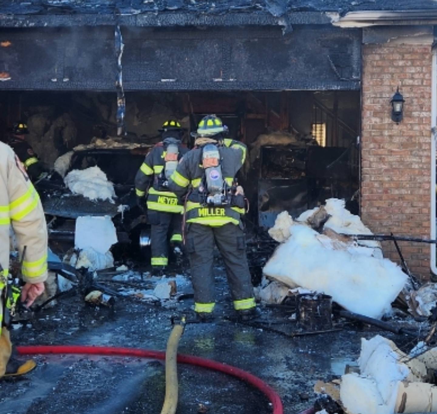 Firefighters respond to a fire that damaged a residence on Sunday, Nov. 19, in the 1100 block of Heron Circle in Joliet.