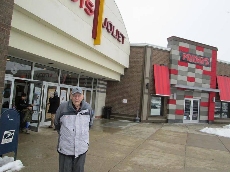 Former City Councilman Bob Hacker stands outside the Louis Joliet Mall, which he helped bring to Joliet 40 years ago.