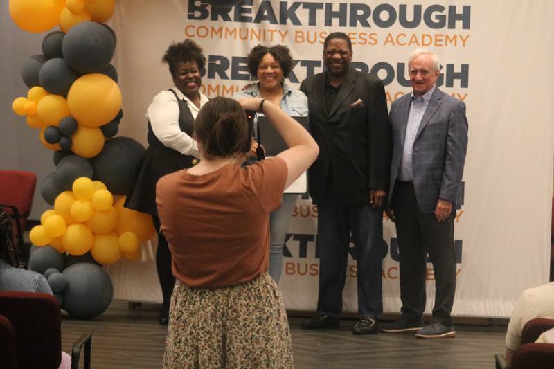 N'Jema McIntyre walked in a graduation ceremony held Monday, June 2, 2025, at First United Methodist Church in DeKalb. She received a diploma for her participation in Breakthrough Community Business Academy's spring 2025 cohort.