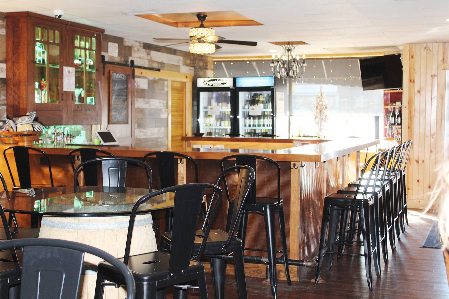 The bar and seating area inside Sugarbakers Cocktail Lounge in Lena.