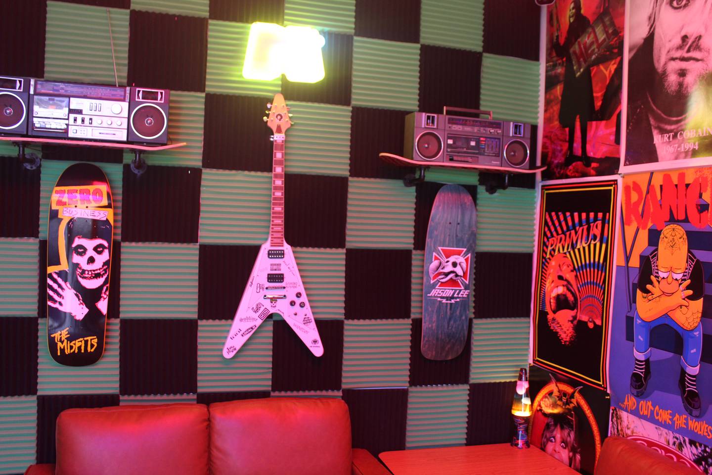 The '90s decor in Distorted Sodas & Sandwiches, located at 135 N. Main St., Crystal Lake.