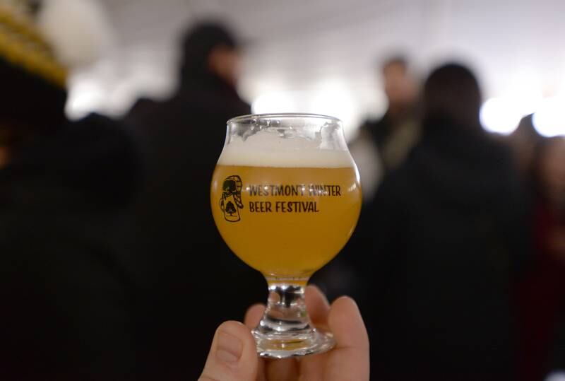 A variety of craft beers are served during the Westmont Park District's Winter Beer Festival Saturday, Feb. 15, 2025.