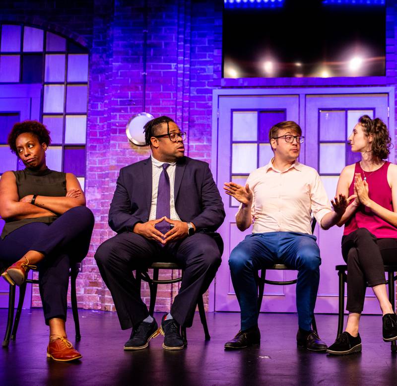 The Second City's Julia Morales, Rob Wilson, Andrew Bolduc, Jenelle Cheyne. The Second City will present "The Best of Second City" at the McAninch Arts Center on Feb. 15, 2025.