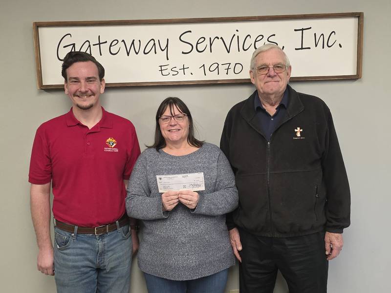 The Father Edward Farrell Knights of Columbus 5591 in Princeton has donated $3,002.58 to Gateway Services through its annual Tootsie Roll Drive.