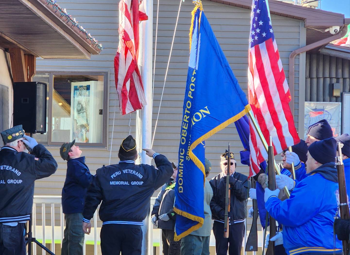 Participants started the day at the Peru Rescue Station before marching their way to the South Shore Boat Club, where a reception featuring music and guest speakers was held.