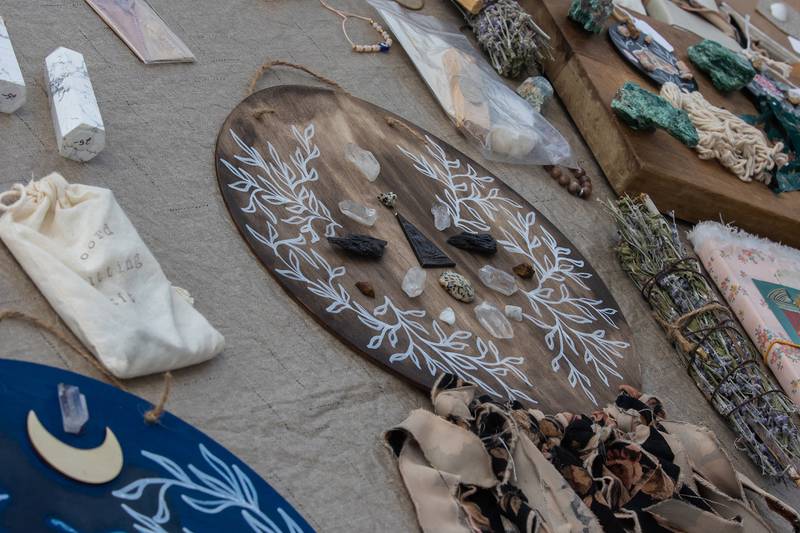 Works from Anahata and Soul art studio is for sale at Saturday's Art in the Park at RB&W Park in Rock Falls Saturday, Sept. 3, 2022.