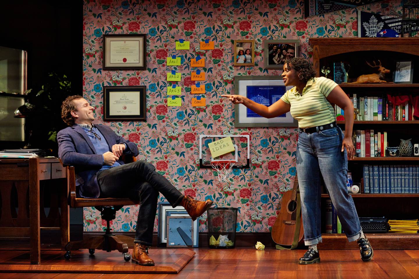 Paul Alexander Nolan and Samantha Williams in the Goodman Theatre musical "Life After."