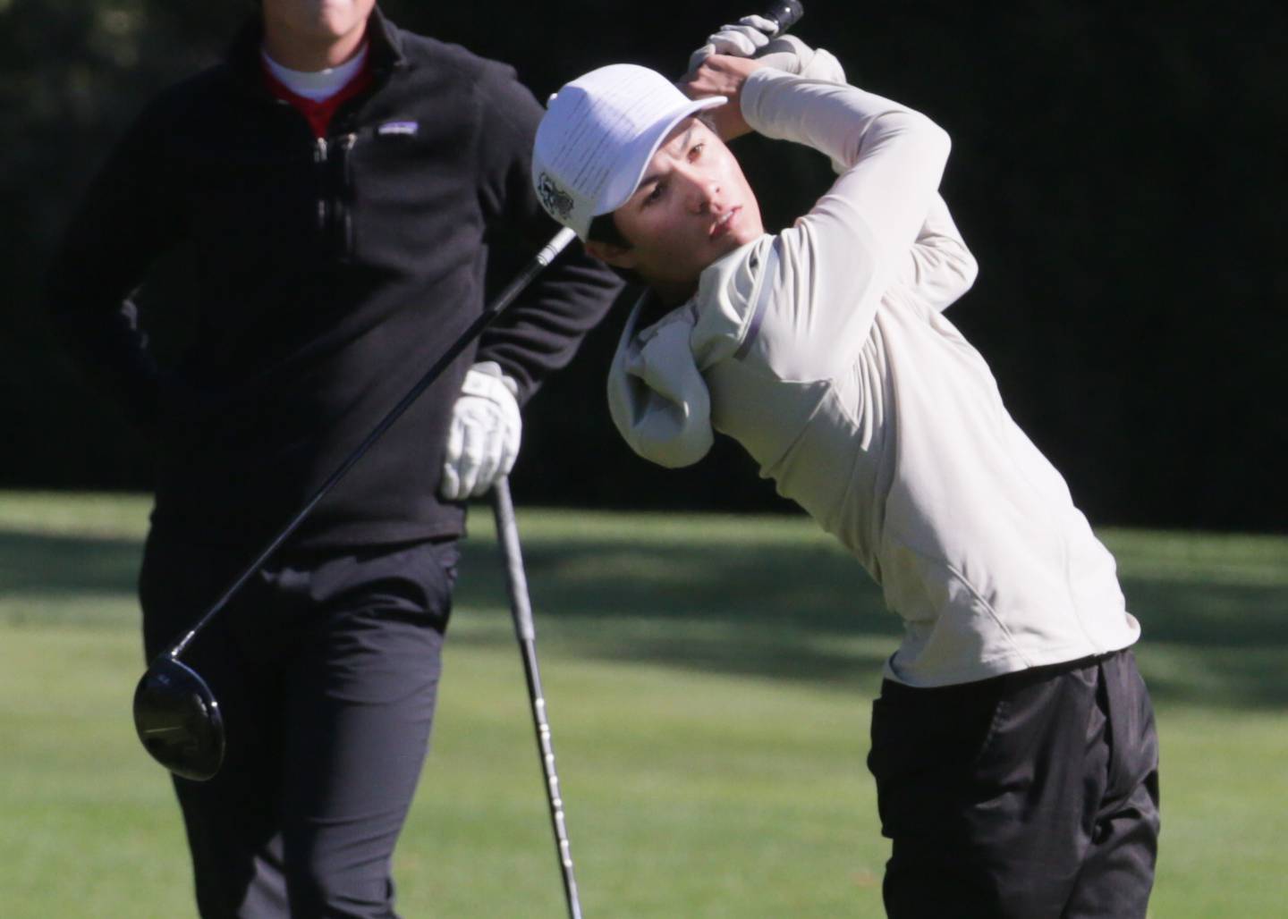 Kandland's Zach Ramos tees off during the I-8 Conference Tournament on Monday, Sept. 26, 2022