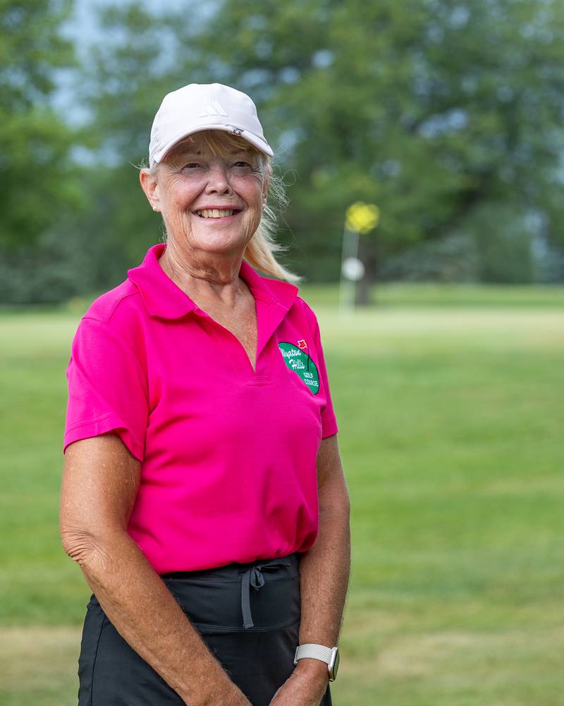 Sue Garvin of Wyaton Hill poses for photo on Saturday, August 10, 2025 at the annual Illinois Valley Women's Golf Tournament at Edgewood Golf Club in McNabb.