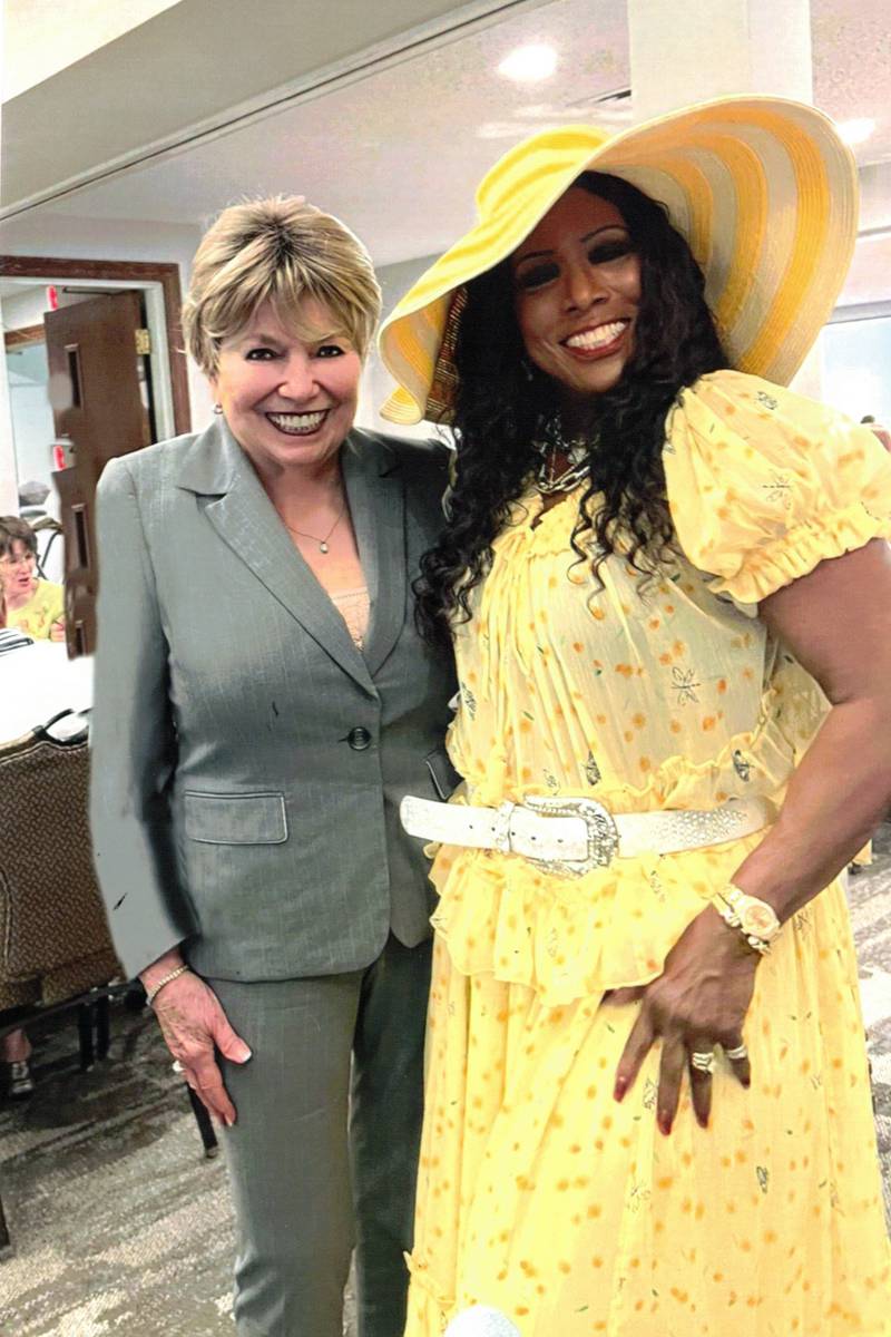 Sharon Ouwenga, of the KVSO Women's Guild, and guest Yvonne Williams