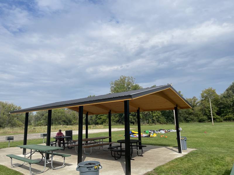 A new pavilion, pictured Saturday, Sept. 17, 2022, was constructed in Richmond's Nippersink Park to commemorate the village's 150th anniversary. The celebration over the weekend included the grand opening of The District, a new venue out of Memorial Hall, and a wine tasting tour.
