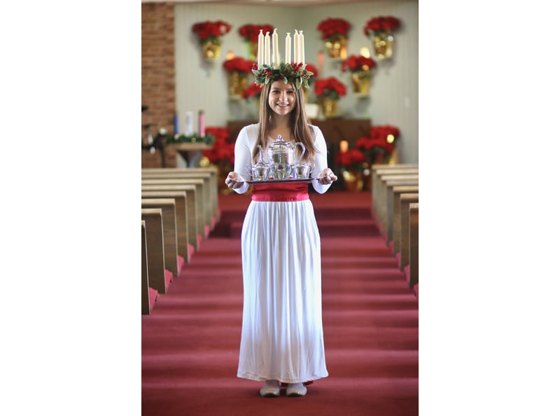 The Church of the Good Shepherd Evangelical Covenant in Crest Hill ushered in the Christmas holiday on Sunday, Dec. 12, 2021, by celebrating the Swedish tradition of Santa Lucia during its Sunday worship service. Joliet West honor student Abb