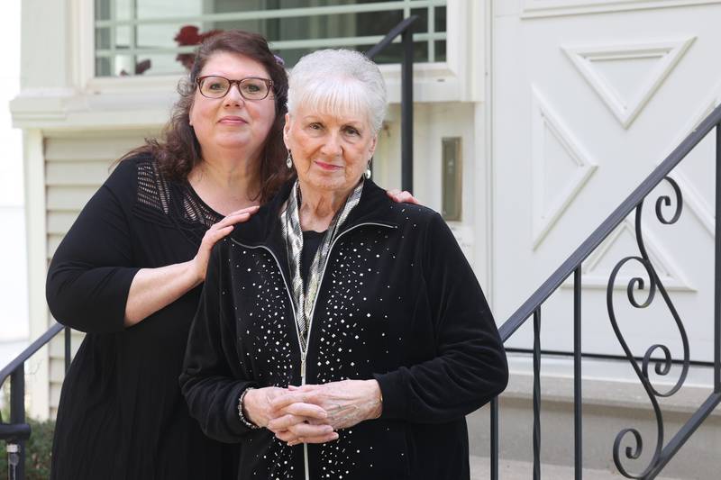 Kathy Spieler stands with her mother Bernie Spieler. Kathy is advocate for single-family home rental inspections, as was her mother in 1979 when it first became an issue. Friday, Oct. 7, 2022, in Joliet.