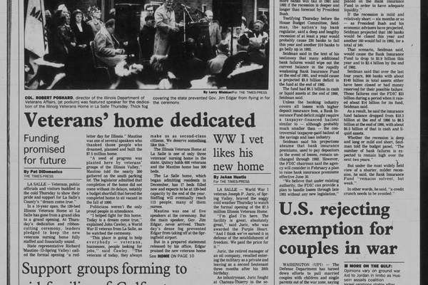 Veterans’ home dedicated and more historical covers for February 8