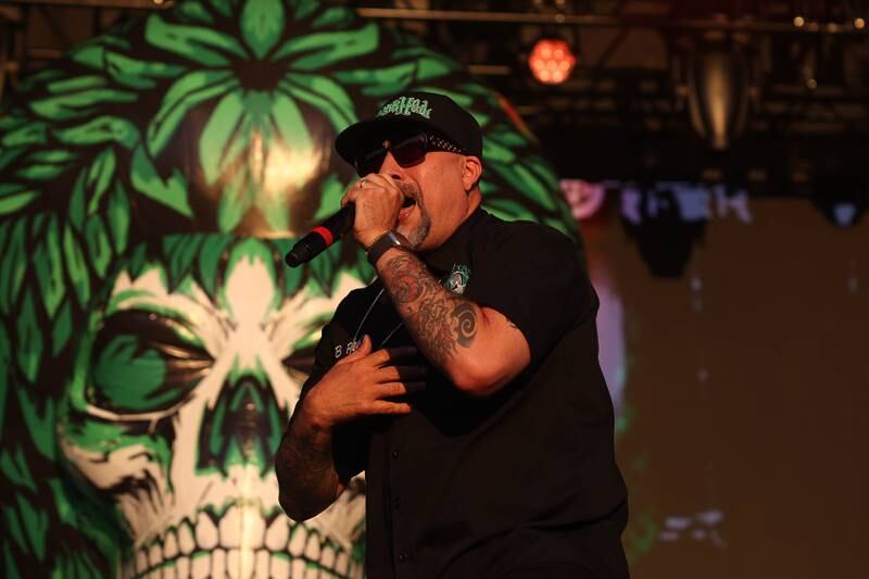 Louis "B-Real" Freese of Cypress Hill performs at Riot Fest on Friday, Sept. 20, 2024 in Chicago.