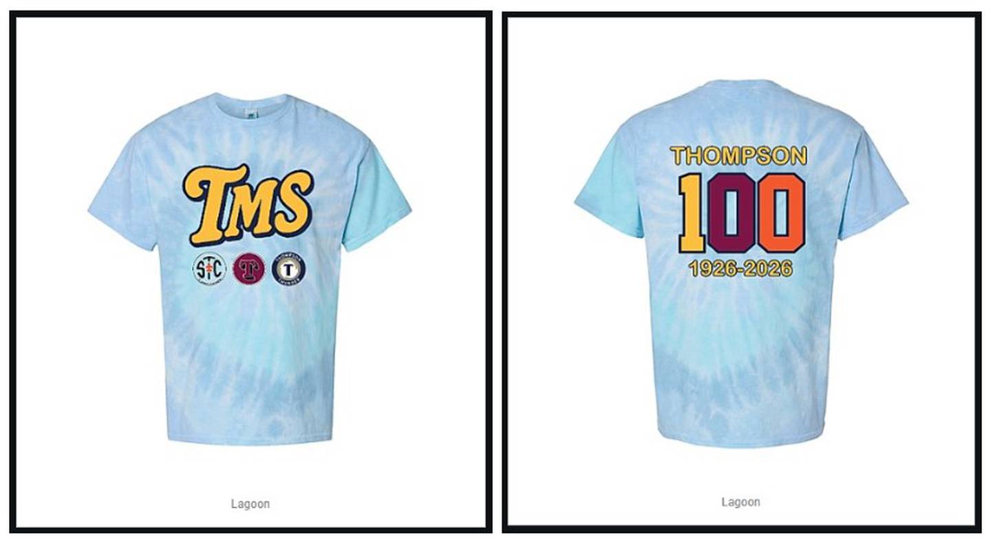 To commemorate the 100-year anniversary of the Thompson Middle School building, the former home of St. Charles Community High School, the St. Charles School District 303 teamed up with The Hairy Ant, owned by D303 Distinguished Alum, Anthony Harrison, who designed special t-shirts.