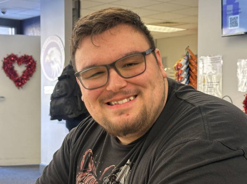 Conner Keeling of Spring Valley,  poses for a photo on Tuesday, Feb. 3, 2026 at Illinois Valley Community College in Oglesby.