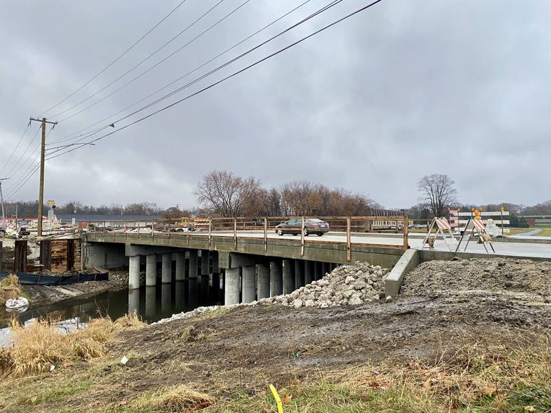 The First Street bridge in DeKalb reopened to traffic Friday, Dec. 1, 2023. The bridge was originally set for a planned closure through August, but the project has seen several delays, DeKalb city officials said.