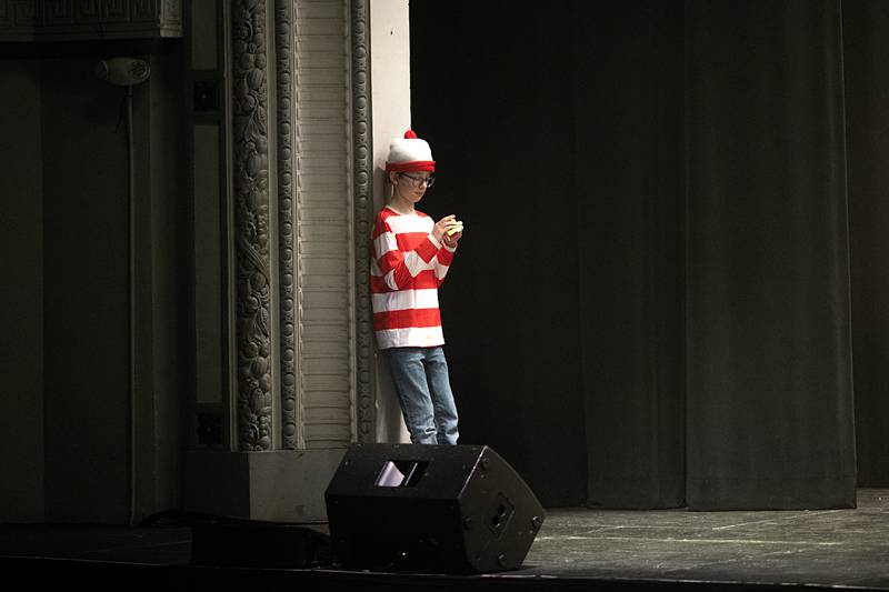 Waldo makes an appearance Sunday, June 2, 2024 during the Dixon Young Actors rendition of “Taming of the Shrew: 80s Style.” The group put a 1980s spin on the Shakespeare classic.