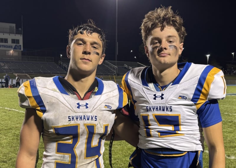 Johnsburg's Duke Mays (left) and Carter Block