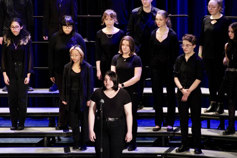 Dixon High School's concert choir sings "Dona Nobis Pacem" on Friday, March 3, 2023 as part of Choir Fest.