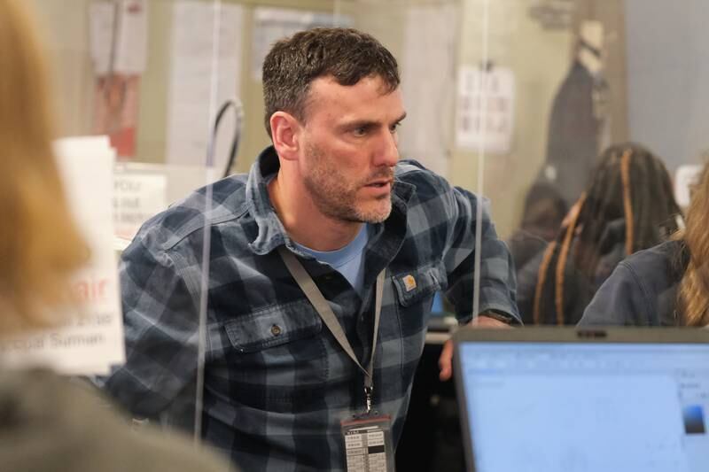 Rodger Ebert, a technology education teacher at Lockport Township High School, received the school's Maroon Award during the 2021-2022 school year for going “above and beyond” to help the students, according to the award description. Wednesday, April 20, 2022, in Lockport.