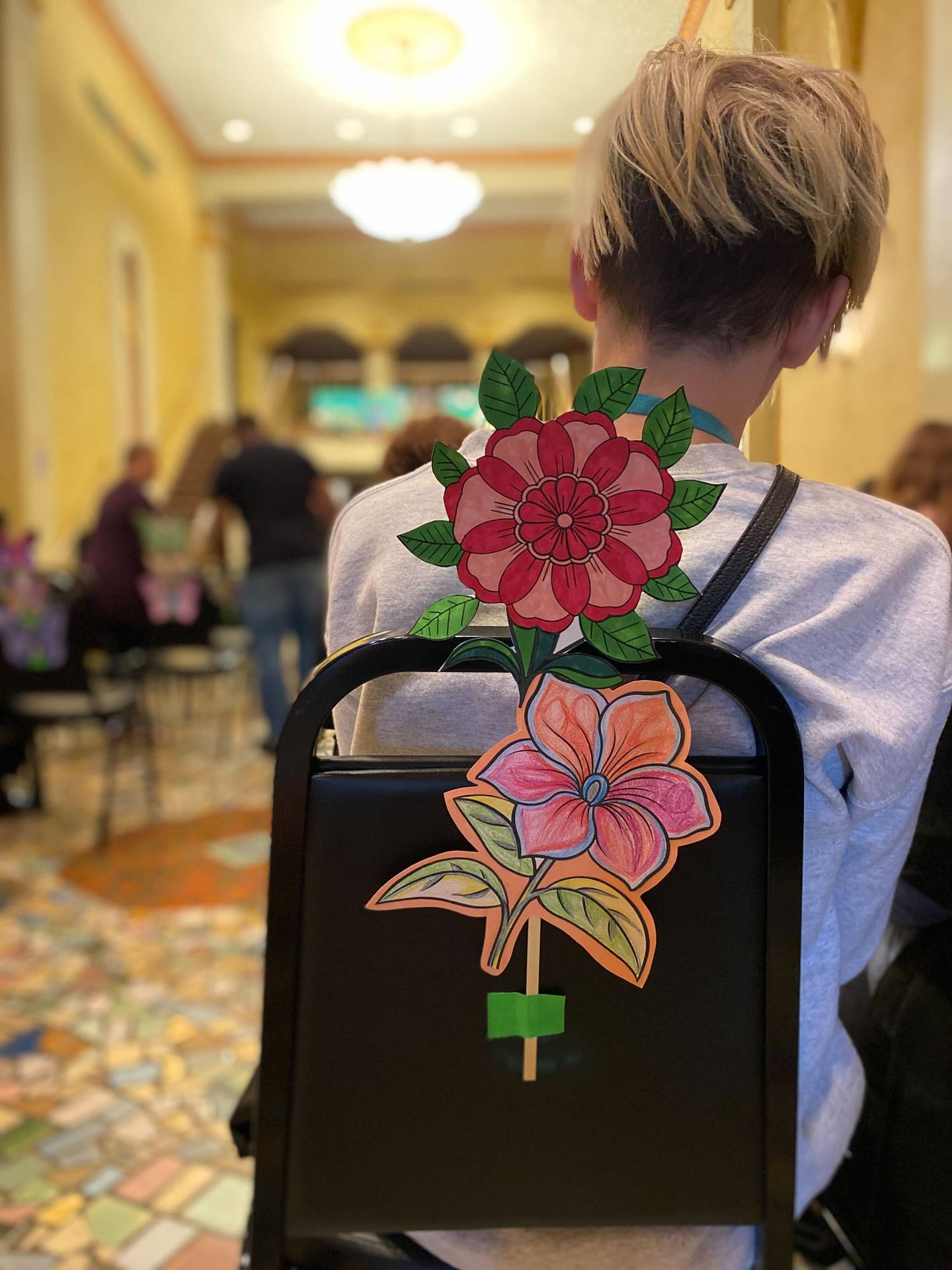 An art exhibit featuring pieces made by survivors of domestic violence and abuse was on display throughout the foyer at the annual Safe Passage Domestic Violence Candlelight Vigil and Survivor Speak-Out inside the Egyptian Theatre, 135 N. Second St. in downtown DeKalb on Monday, Oct. 2, 2023.