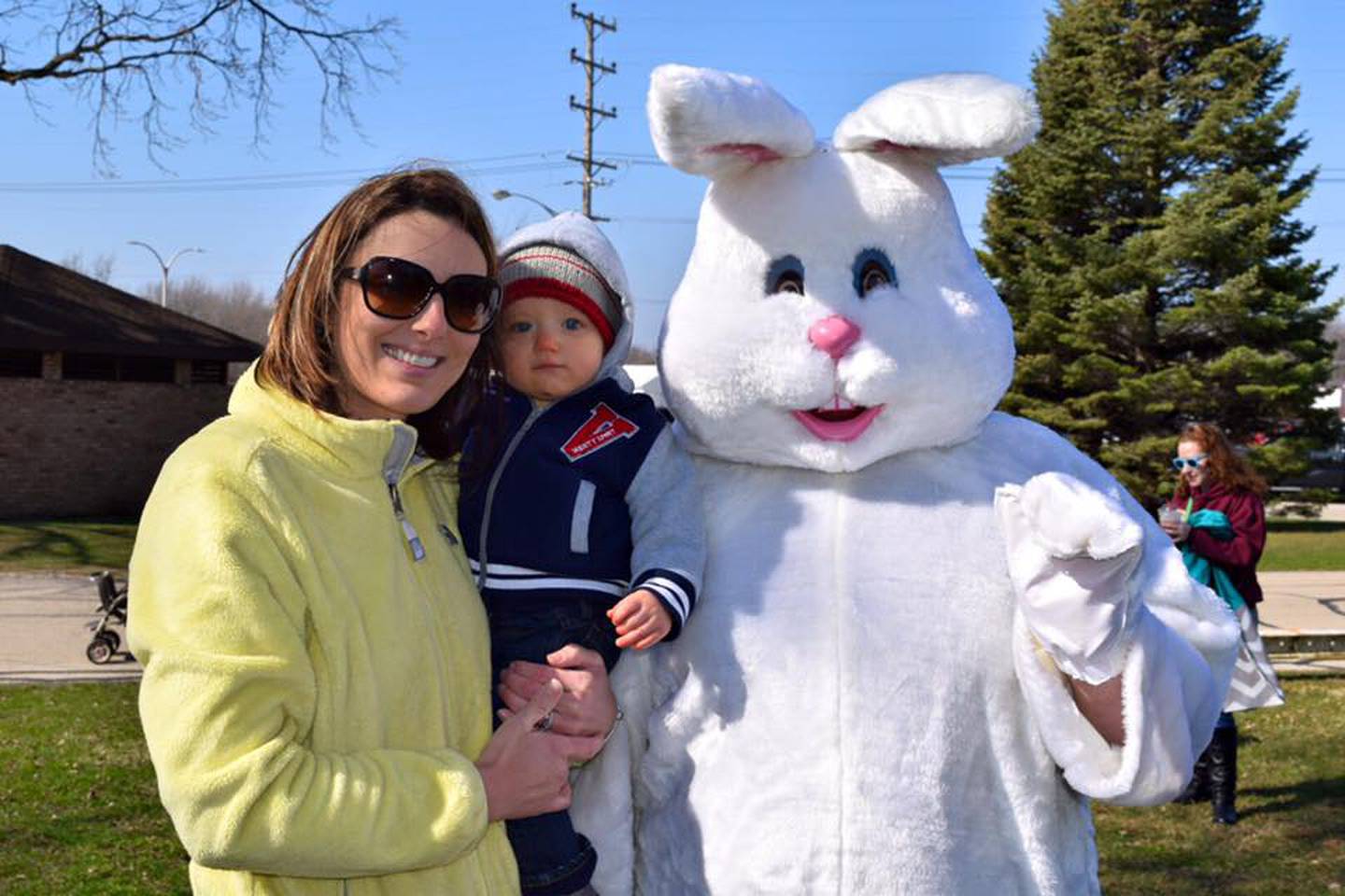 Cara Wiechen and son Braydon pose with the Easter Bunny at a past Easter Egg Hunt. The Easter Bunny will be happy to pose for pictures with the kids, so don’t forget your cameras at the Annual Lions Club Easter Egg Hunt on April 8 at Goold Park. The scramble starts at 10:30 a.m. , so don’t be late!
