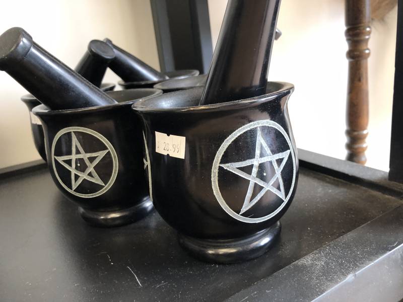 Along with animal skulls, preserved bugs and mammals, and other oddities, customers can pick up supplies like mortar and pestle sets at McHenry's Preserved Peculiarities, an oddity shop at 1312 N. Riverside Dr.