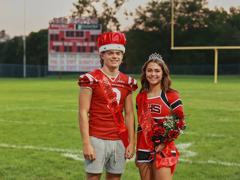 Gianni Guerrini and Cecilia Verucchi were named Hall High School homecoming king and queen for 2023.