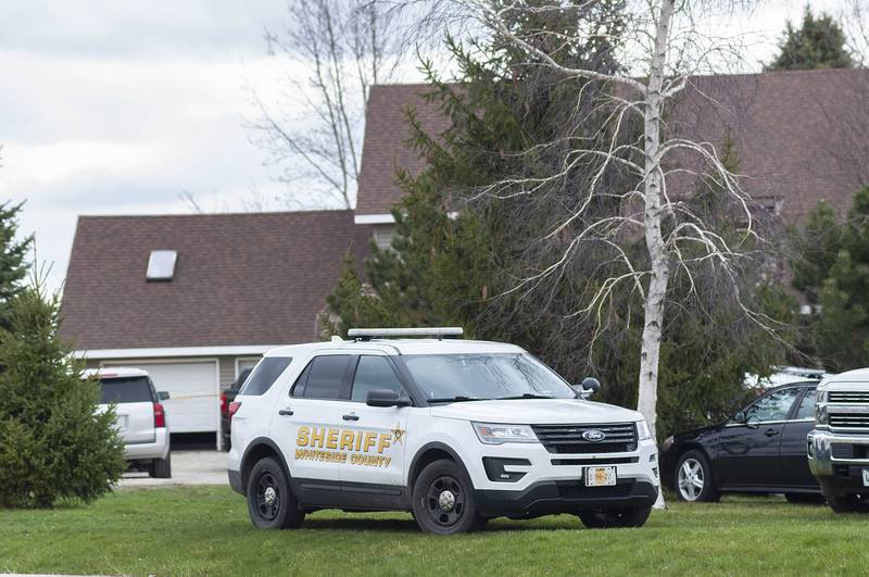 The Whiteside County sheriff department investigates a fatal shooting that took place at 9:30 a.m. at 20775 Hickory Hills Road Monday, April 18, 2022.