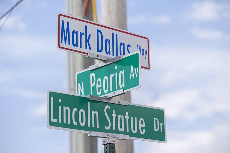 The sign marking the new designation in front of Dixon High School as seen on Tuesday, May 30, 2023.