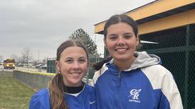 Isabelle Reed, Burlington Central bats warm up in FVC win over Crystal Lake South