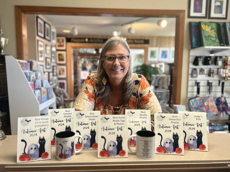 Image Awards, Engraving & Creative Keepsakes owner Patty Donahue, also owner of Studio Patty D, created Autumn Fest Geneva event trophies and a keepsake mug to commemorate the event.