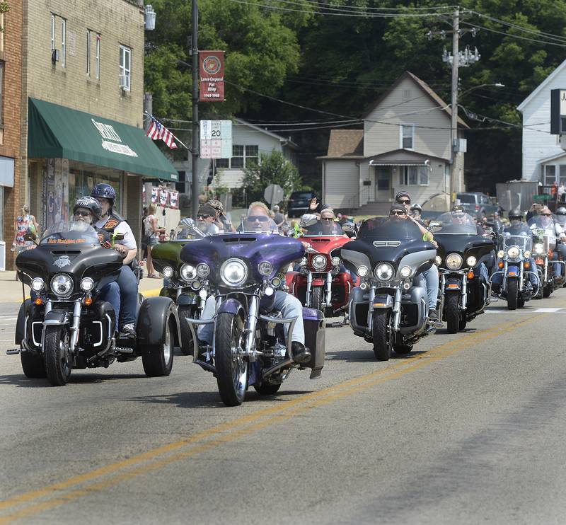 Thousands of motorcycles drove into Marseilles on the morning of Saturday, June 17, 2023, ending the ride from Morris during the annual the Illinois Motorcycle Freedom Run. A ceremony and festival followed the run.