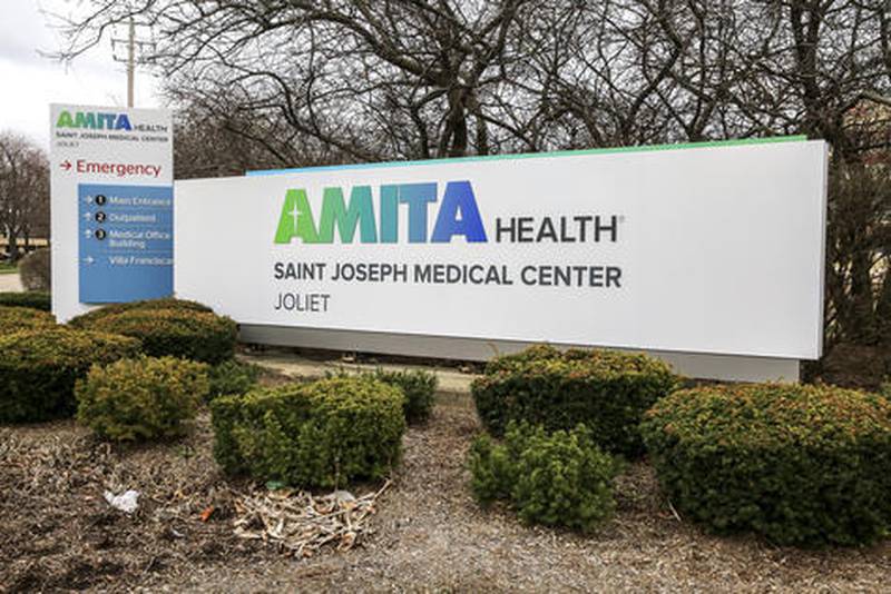 AMITA Health Saint Joseph Medical Center sign