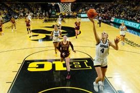 Women's basketball: Iowa's Kylie Feuerbach's year in photos