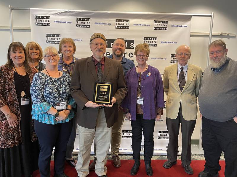 The award of honor to an ITA member was presented to Festival 56 of Princeton. This is the highest honor of the ITA and recognizes theatre excellence. Board president Ron McCutchan accepted the award presented by Tracy Nunally, ITA professional division representative.