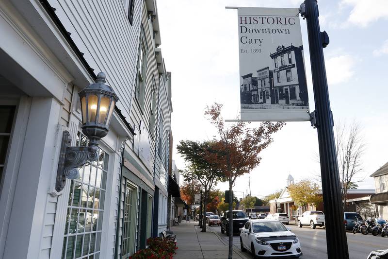 Downtown Cary is seen along West Main Street on Friday, Oct. 22, 2021.