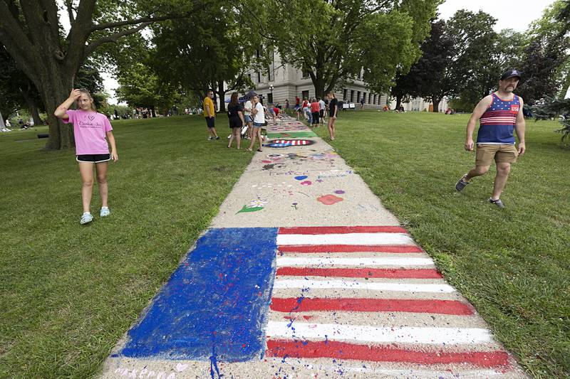 Lots of red, white and blue was seen around the Brush and Bloom event Thursday, July 4, 2024.