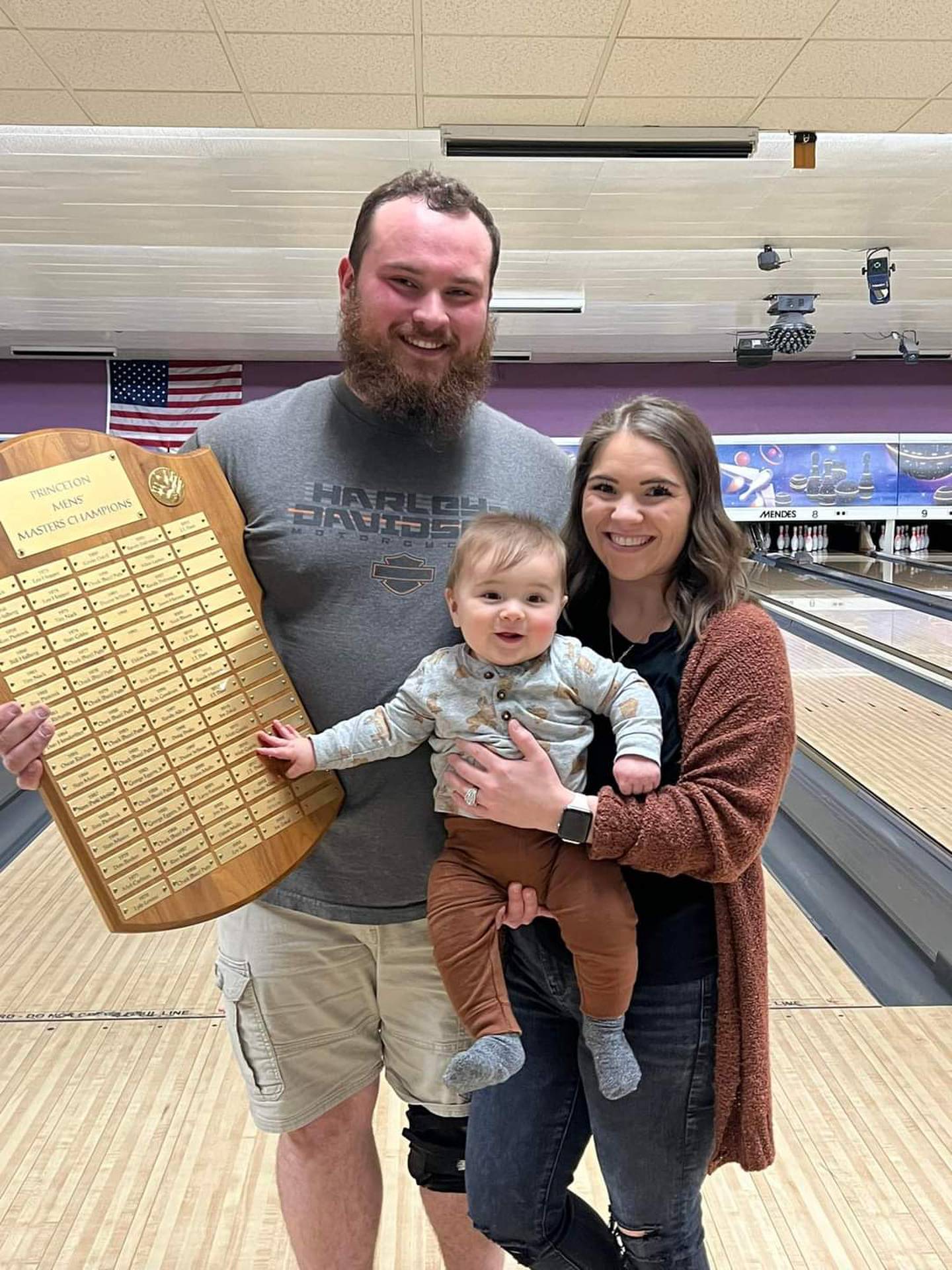 A.J. Egan, joined by his wife, Aspen, and son, Judd, won his second Princeton Masters championship.