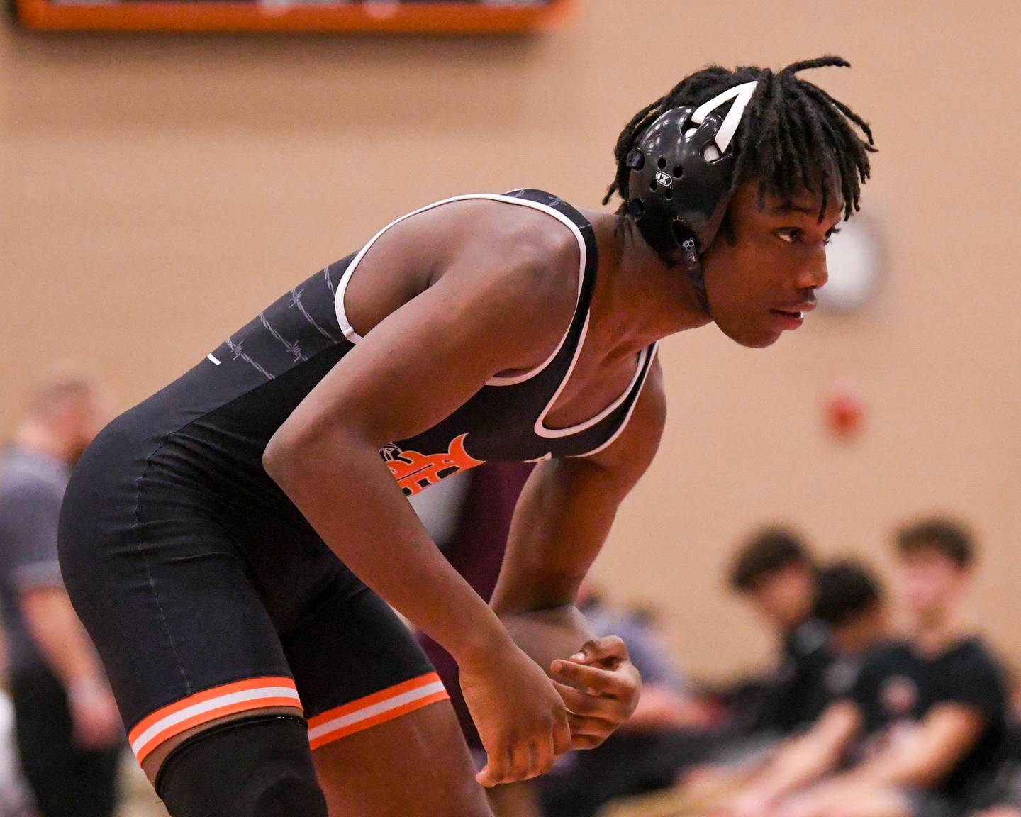 DeKalb’s Midaris Chappelle wrestles against Washington’s Michael Mendoza in the 138-weight class on Friday Dec. 27, 2024, during the Don Flavin invite held in DeKalb.