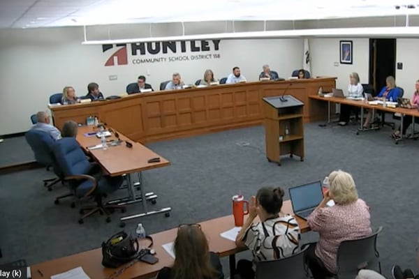 Huntley school board meeting turns hostile over claim member broke law with ‘rookie mistake’ vote