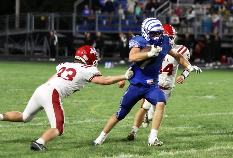 Princeton's Casey Etheridge runs against Hall in the Tigers' 41-0 Homecoming win  on Friday, Oct. 4 at Bryant Field.