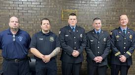 Streator firefighters, paramedic honored for saving a life