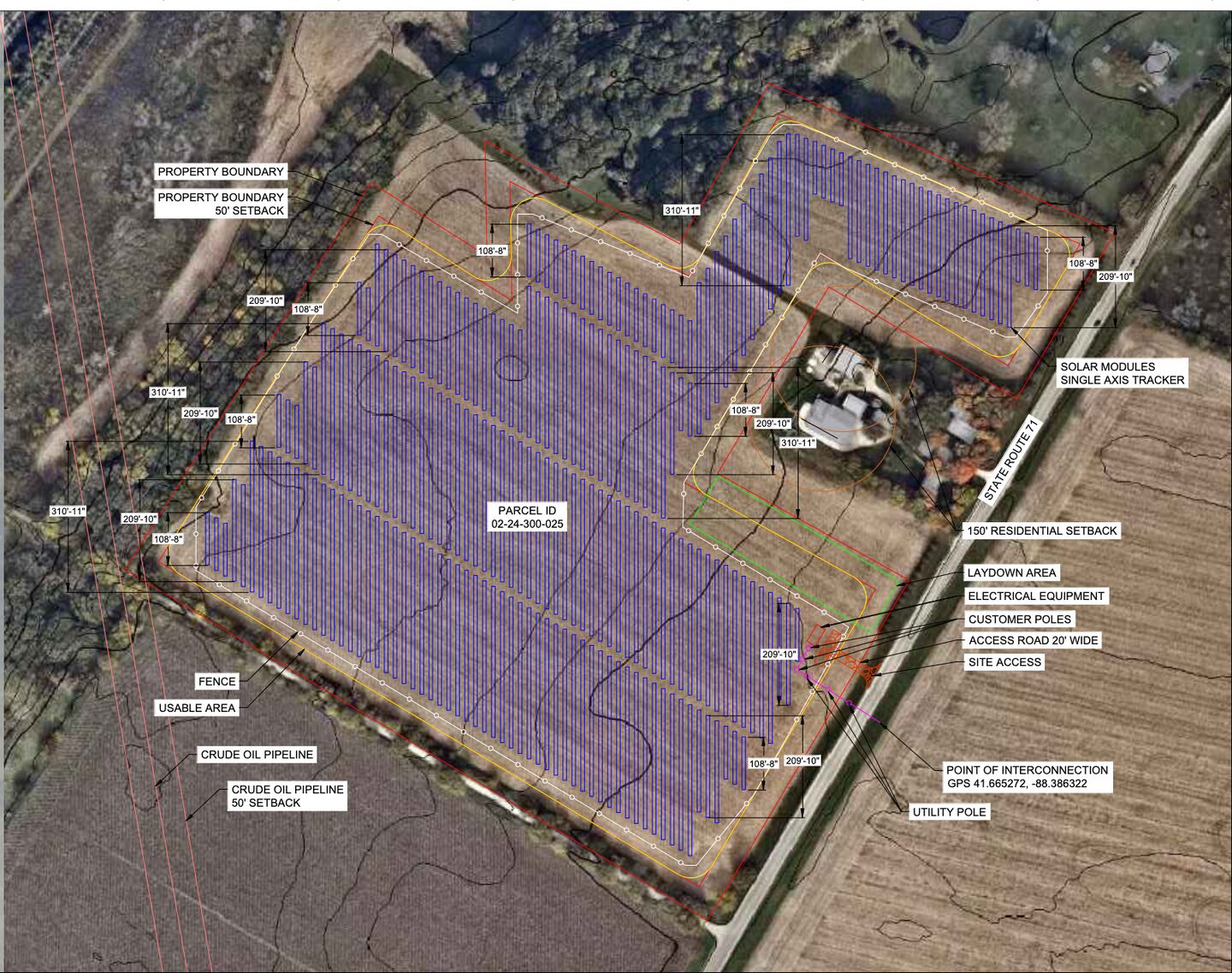 Turning Point Energy proposes to build a community solar farm on 39 acres at 6908 B Route 71 in unincorporated Kendall County near Oswego.